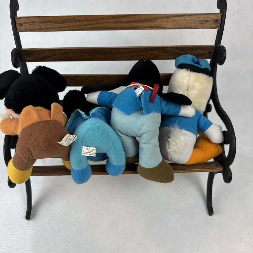 Disney Mickeys Christmas Carol Plush Set‎ Mickey Minnie Goofy Donald Vintage 80s